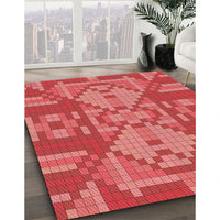 Patterned Red Rug, pat689rd