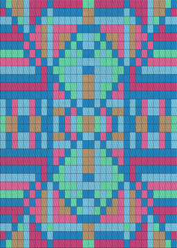 Patterned Purple Modern Rug, pat689