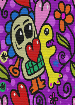 Patterned Rose Purple Modern Rug, pat68