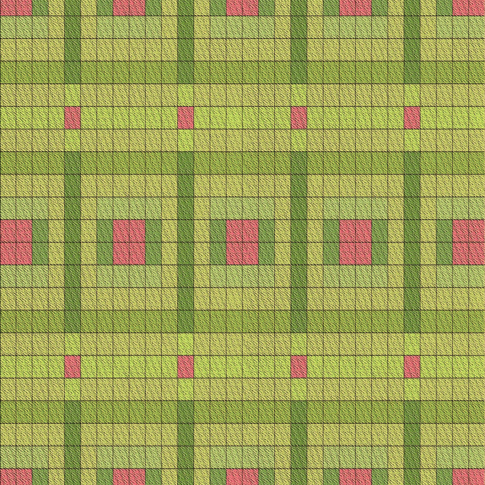Patterned Dark Yellow Green Rug, pat690brn