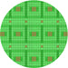 Square Patterned Lime Green Rug, pat690grn