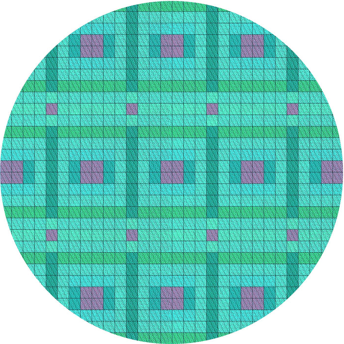 Square Machine Washable Transitional Aqua Cyan Blue Rug in a Living Room, wshpat690lblu