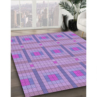 Patterned Bright Lilac Purple Rug, pat690pur