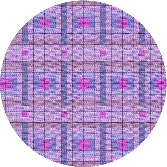 Square Machine Washable Transitional Bright Lilac Purple Rug in a Living Room, wshpat690pur