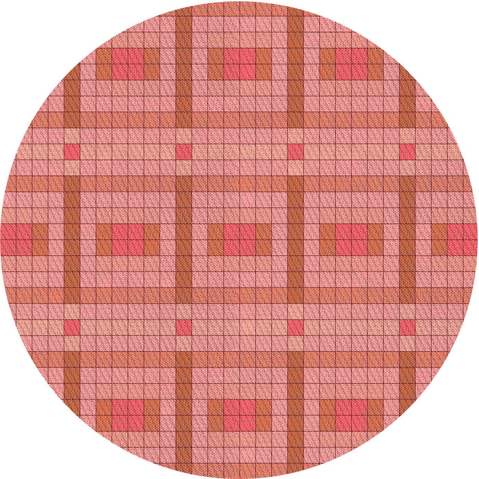 Square Patterned Fire Red Rug, pat690rd