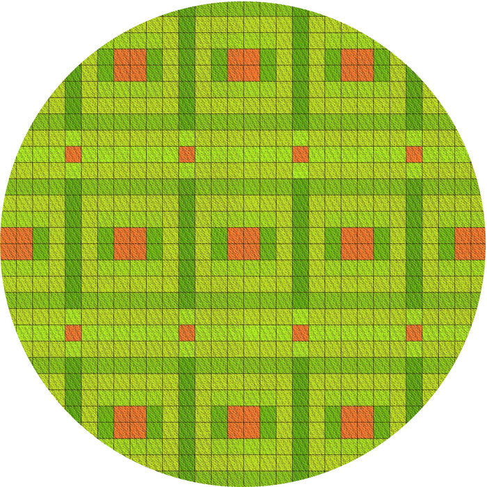 Square Machine Washable Transitional Green Rug in a Living Room, wshpat690yw