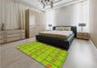 Patterned Green Rug in a Bedroom, pat690yw