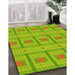 Machine Washable Transitional Green Rug in a Family Room, wshpat690yw