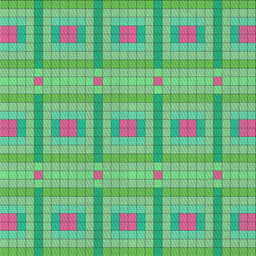 Square Patterned Lime Mint Green Novelty Rug, pat690