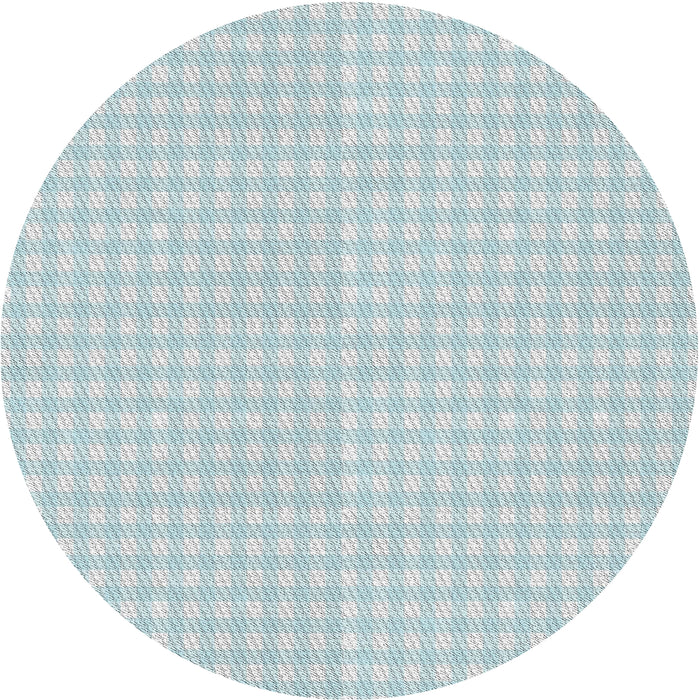 Sideview of Patterned LightCyan Blue Novelty Rug, pat691