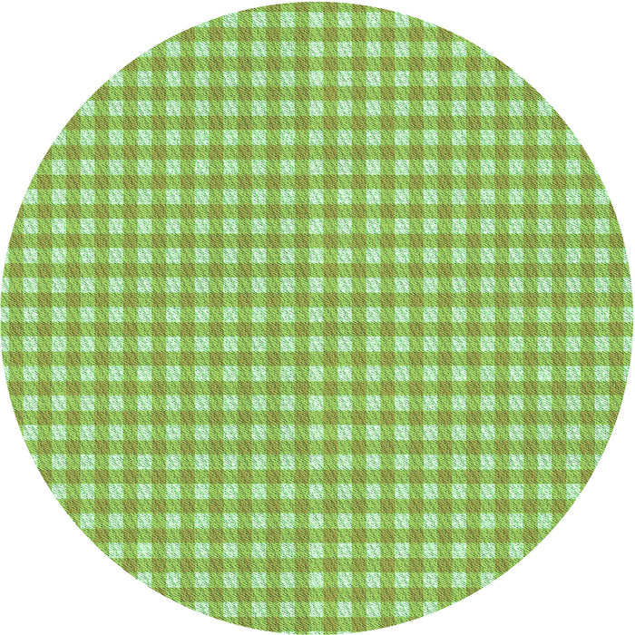 Square Machine Washable Transitional Green Yellow Green Rug in a Living Room, wshpat692grn