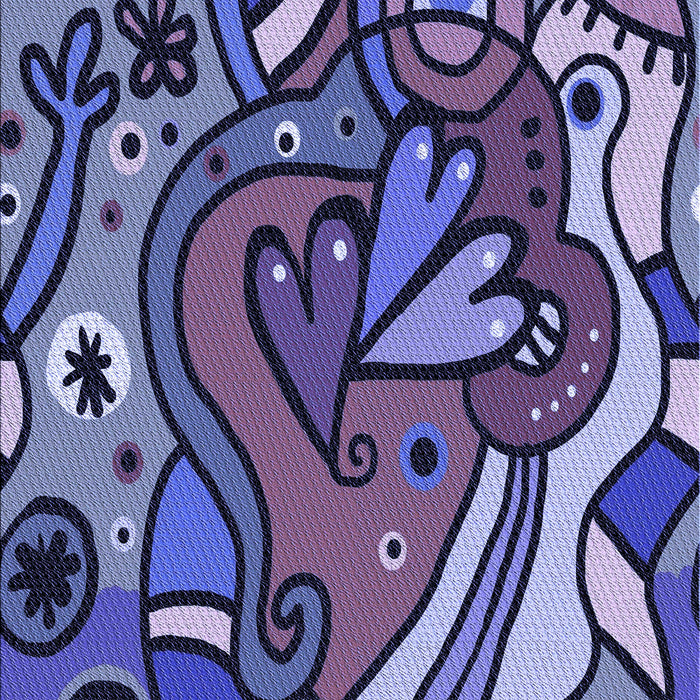 Patterned Blue Rug, pat694blu