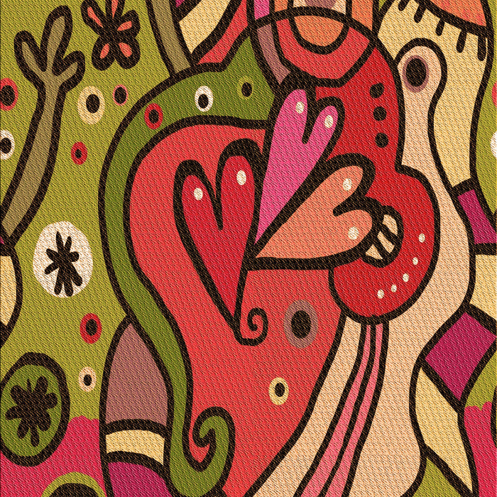 Patterned Caramel Brown Rug, pat694org