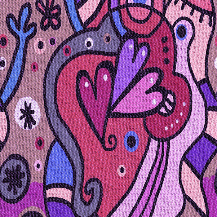 Patterned Orchid Purple Rug, pat694pur