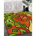 Machine Washable Transitional Pistachio Green Rug in a Family Room, wshpat694yw