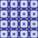 Round Machine Washable Transitional Blue Orchid Blue Rug, wshpat695blu