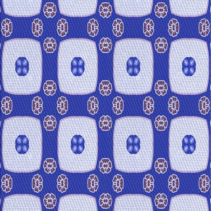 Patterned Blue Orchid Blue Rug, pat695blu