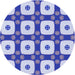 Square Patterned Blue Orchid Blue Rug, pat695blu