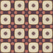 Round Patterned Chestnut Brown Rug, pat695brn