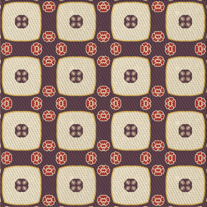 Round Machine Washable Transitional Chestnut Brown Rug, wshpat695brn