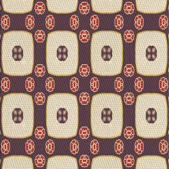 Patterned Chestnut Brown Rug, pat695brn