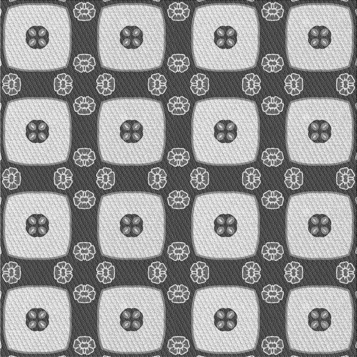 Round Patterned Gray Rug, pat695gry