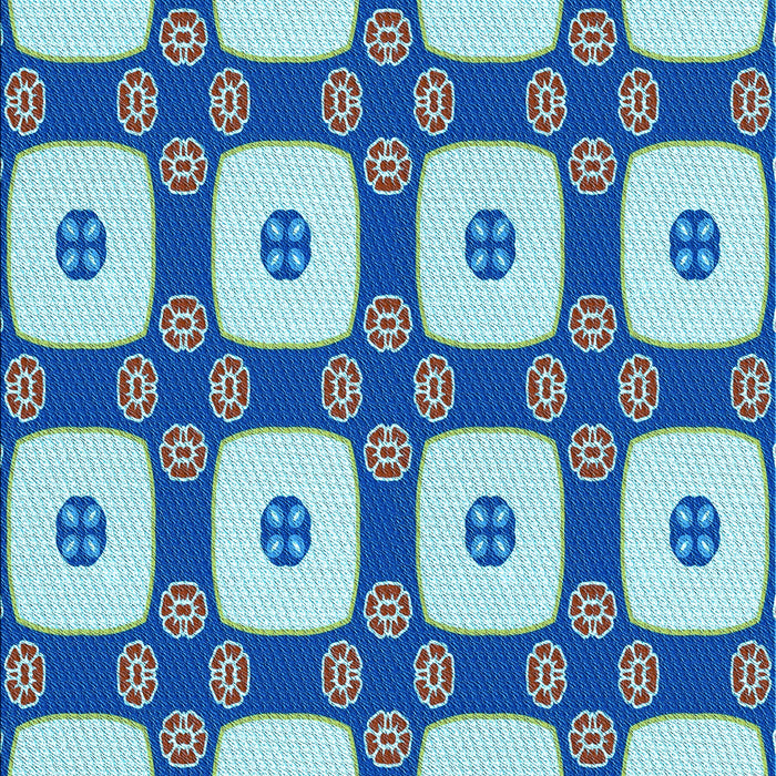 Patterned Blue Rug, pat695lblu