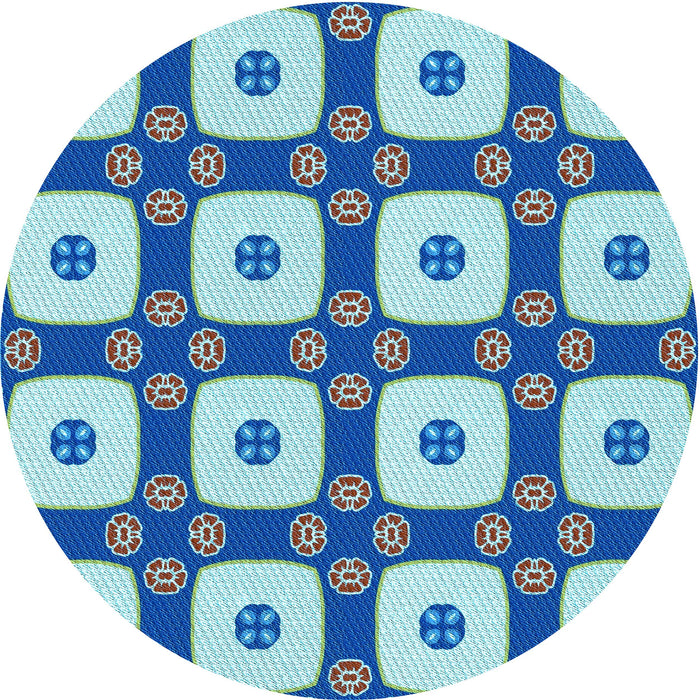 Square Machine Washable Transitional Blue Rug in a Living Room, wshpat695lblu