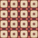 Round Patterned Pastel Orange Rug, pat695org