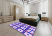 Patterned Amethyst Purple Rug in a Bedroom, pat695pur