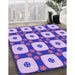 Machine Washable Transitional Amethyst Purple Rug in a Family Room, wshpat695pur