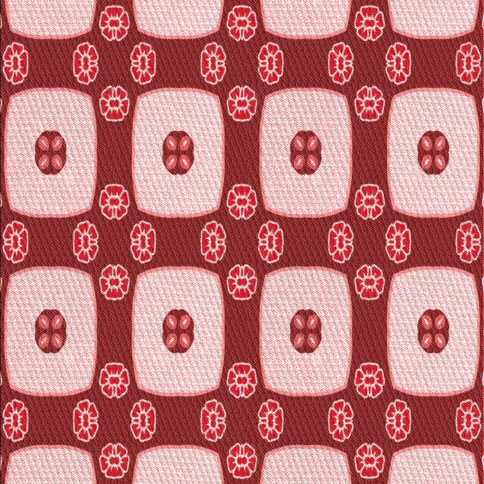 Machine Washable Transitional Red Rug, wshpat695rd