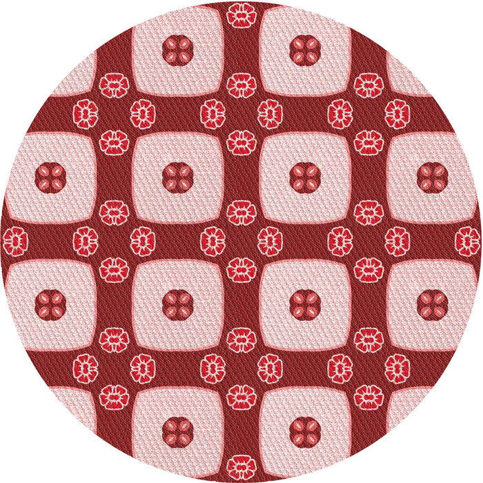 Square Machine Washable Transitional Red Rug in a Living Room, wshpat695rd