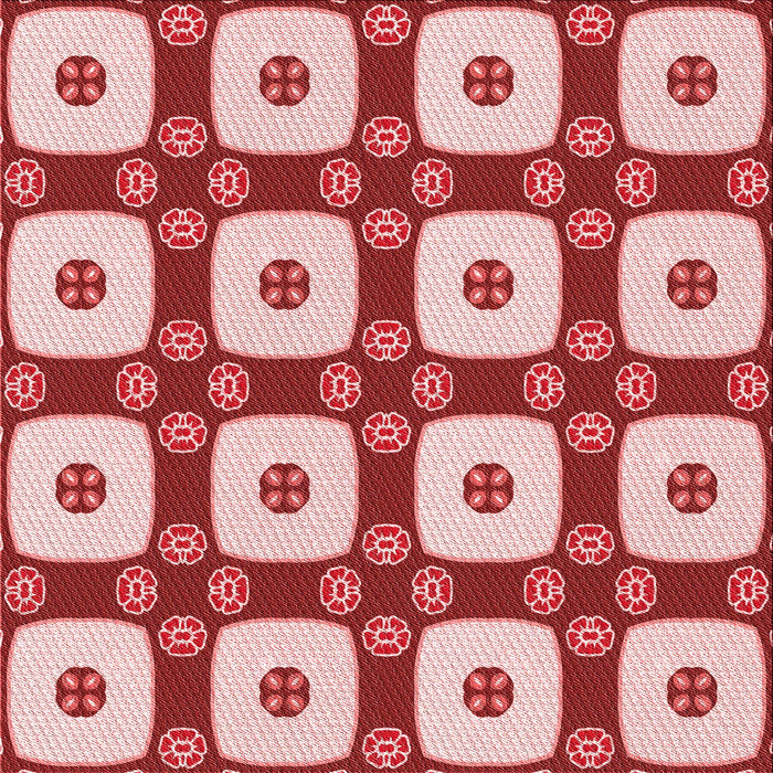 Round Machine Washable Transitional Red Rug, wshpat695rd