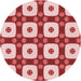 Square Patterned Red Rug, pat695rd