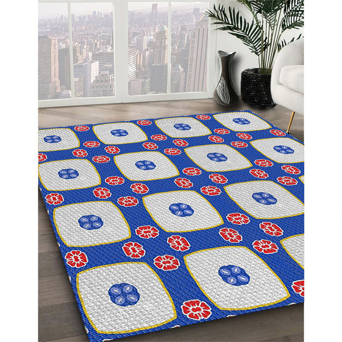 Machine Washable Transitional Dark White Beige Rug in a Family Room, wshpat695