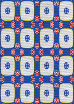 Patterned Dark White Beige Novelty Rug, pat695