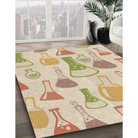 Patterned Golden Blonde Gold Rug, pat696brn