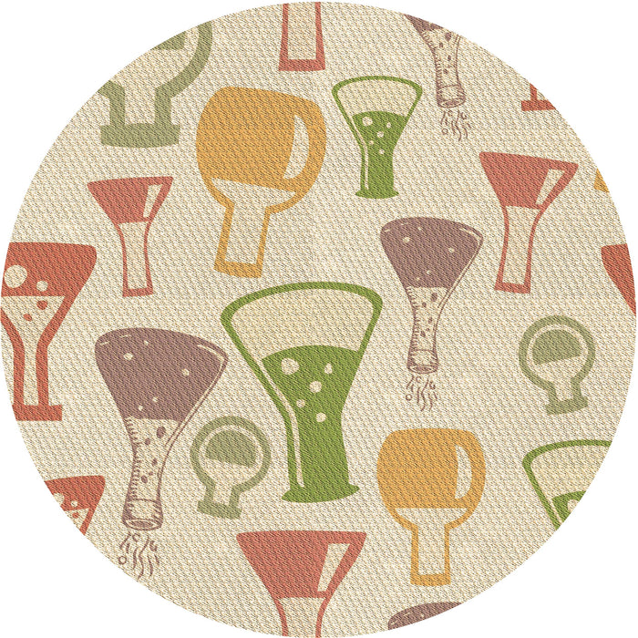 Square Machine Washable Transitional Golden Blonde Gold Rug in a Living Room, wshpat696brn