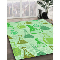 Patterned Green Rug, pat696grn