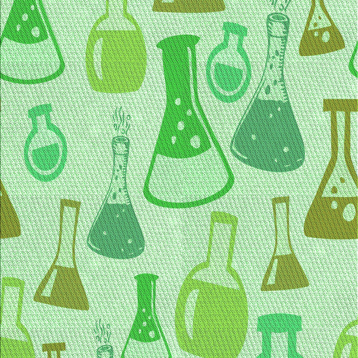 Machine Washable Transitional Green Rug, wshpat696grn