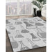 Machine Washable Transitional Platinum Gray Rug in a Family Room, wshpat696gry