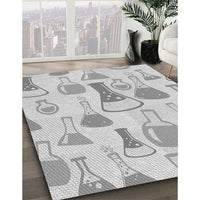 Patterned Platinum Gray Rug, pat696gry