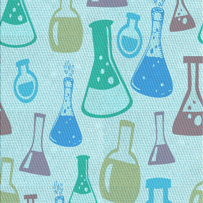 Machine Washable Transitional Blue Rug, wshpat696lblu