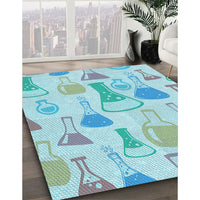 Patterned Blue Rug, pat696lblu