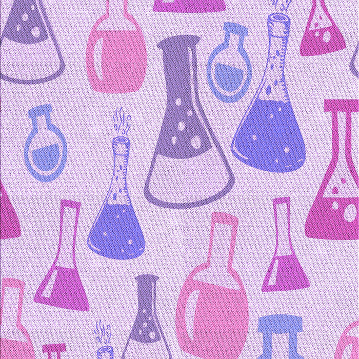 Machine Washable Transitional Purple Rug, wshpat696pur