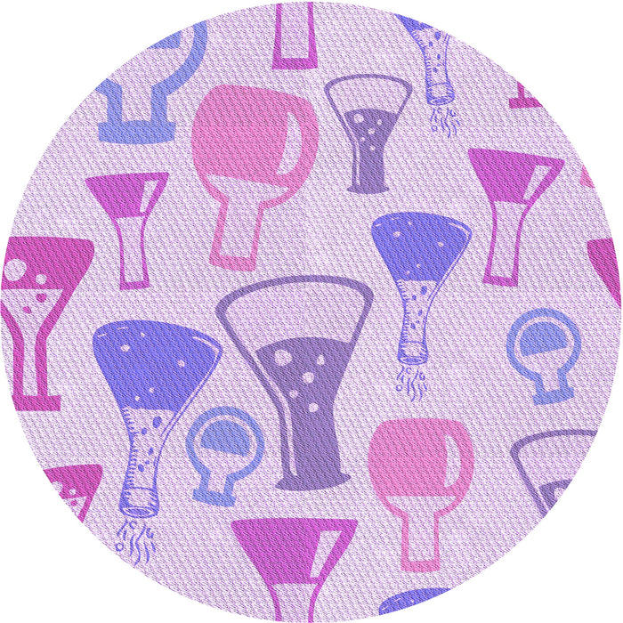 Square Patterned Purple Rug, pat696pur