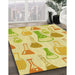 Patterned Orange Gold Rug in Family Room, pat696yw