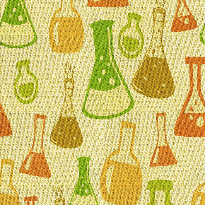 Patterned Orange Gold Rug, pat696yw