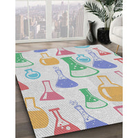 Patterned Light Rose Green Novelty Rug, pat696